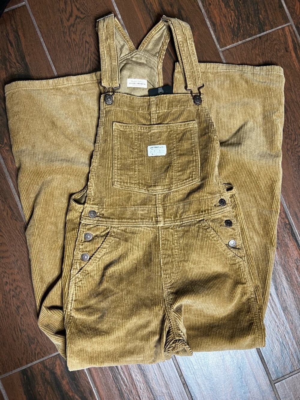 Levi’s Premium Corduroy Tan Overalls